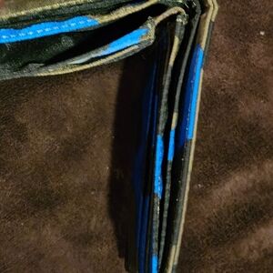 Blue, Green, and Black Wallet